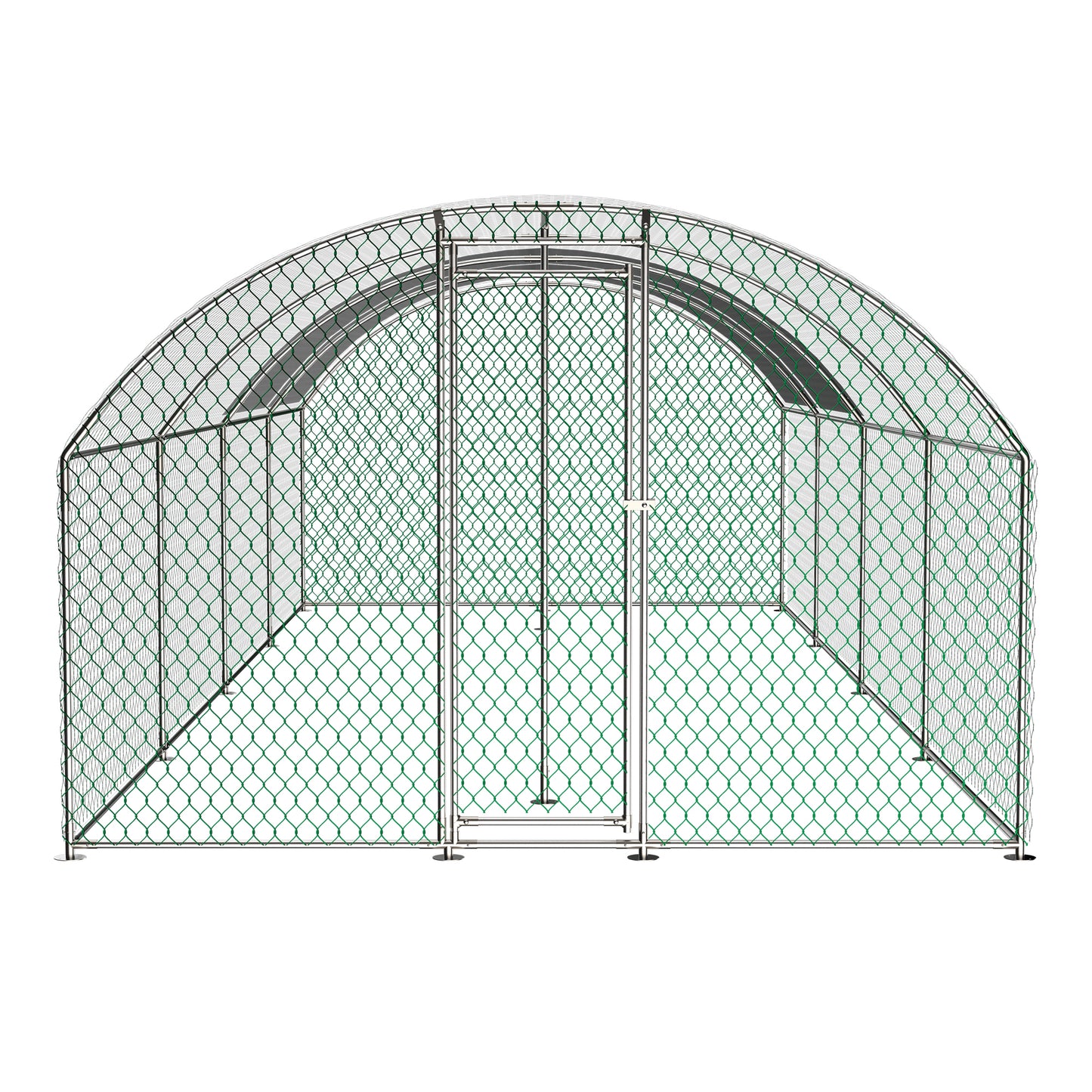 26'x9'x6'Large Metal Chicken Coop,Walk-in Poultry Cage,Chicken Run with Waterproof Cover,Outdoor Backyard Farm,Chicken Rabbits Duck Run Pen,Easy to Assemble And Clean