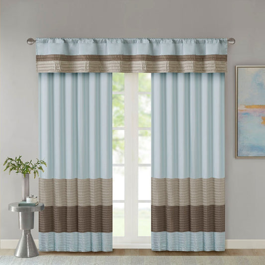 Polyoni Pintuck Curtain Panel(Only 1 Pc Panel)