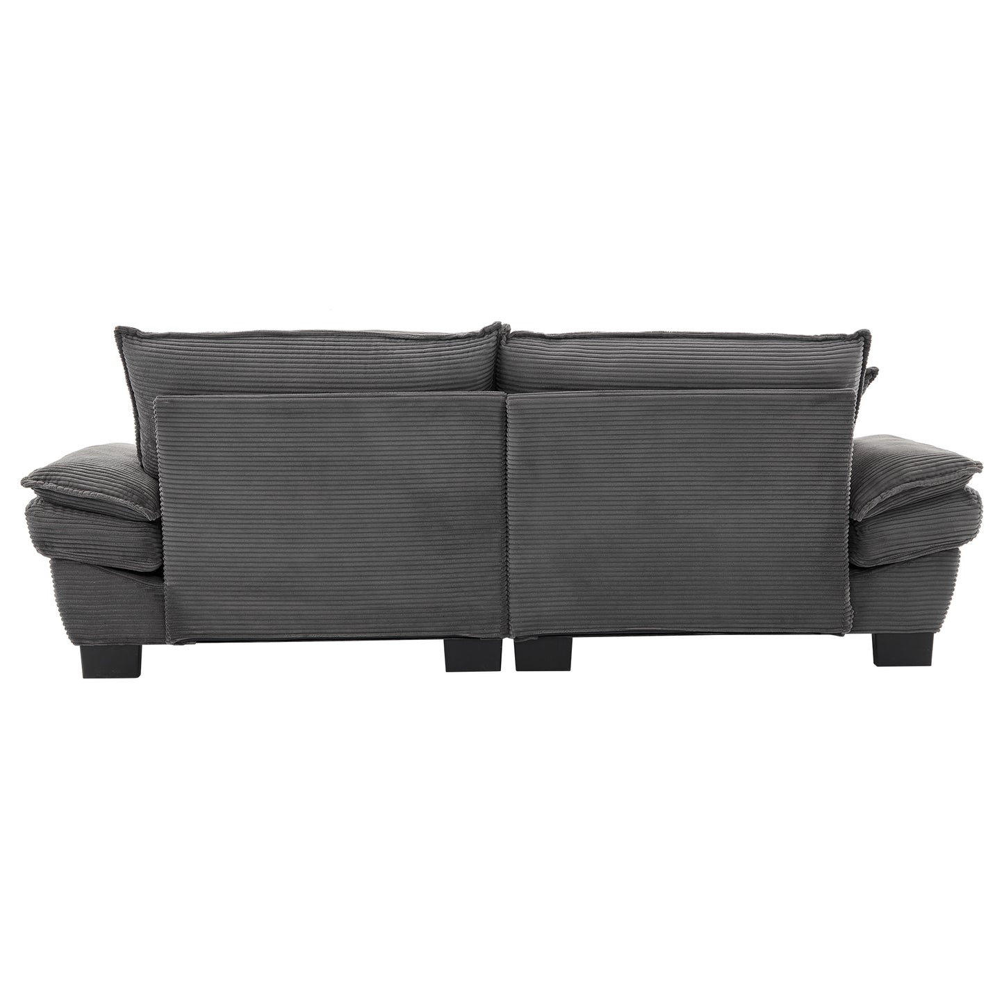 Corduroy Sofa Sleeper Couch Loveseat Sofa with Pillows Comfy Upholstered Deep Seat Sofa for Bedroom,Living Room,Apartment,Office,Dorm-Grey Corduroy