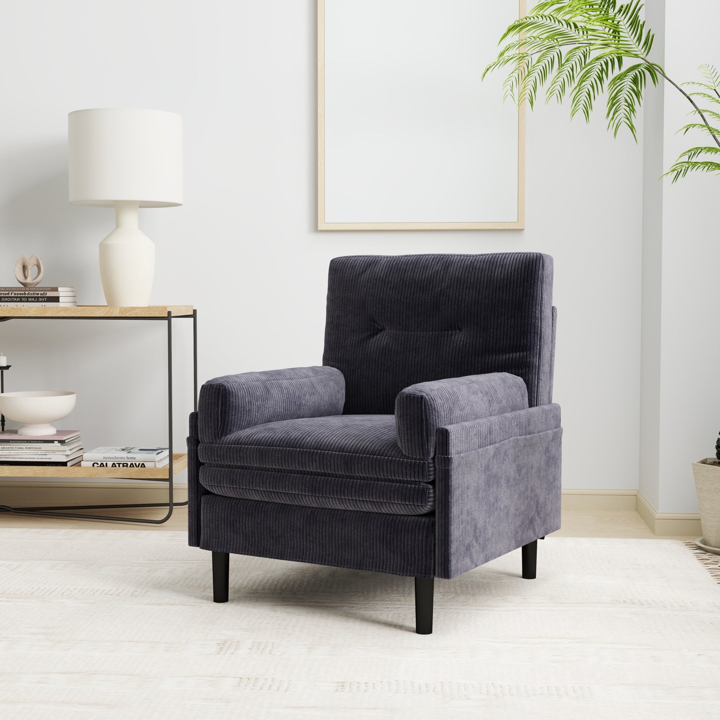 [SantaChoice] Grey sofa chair with recline fuction