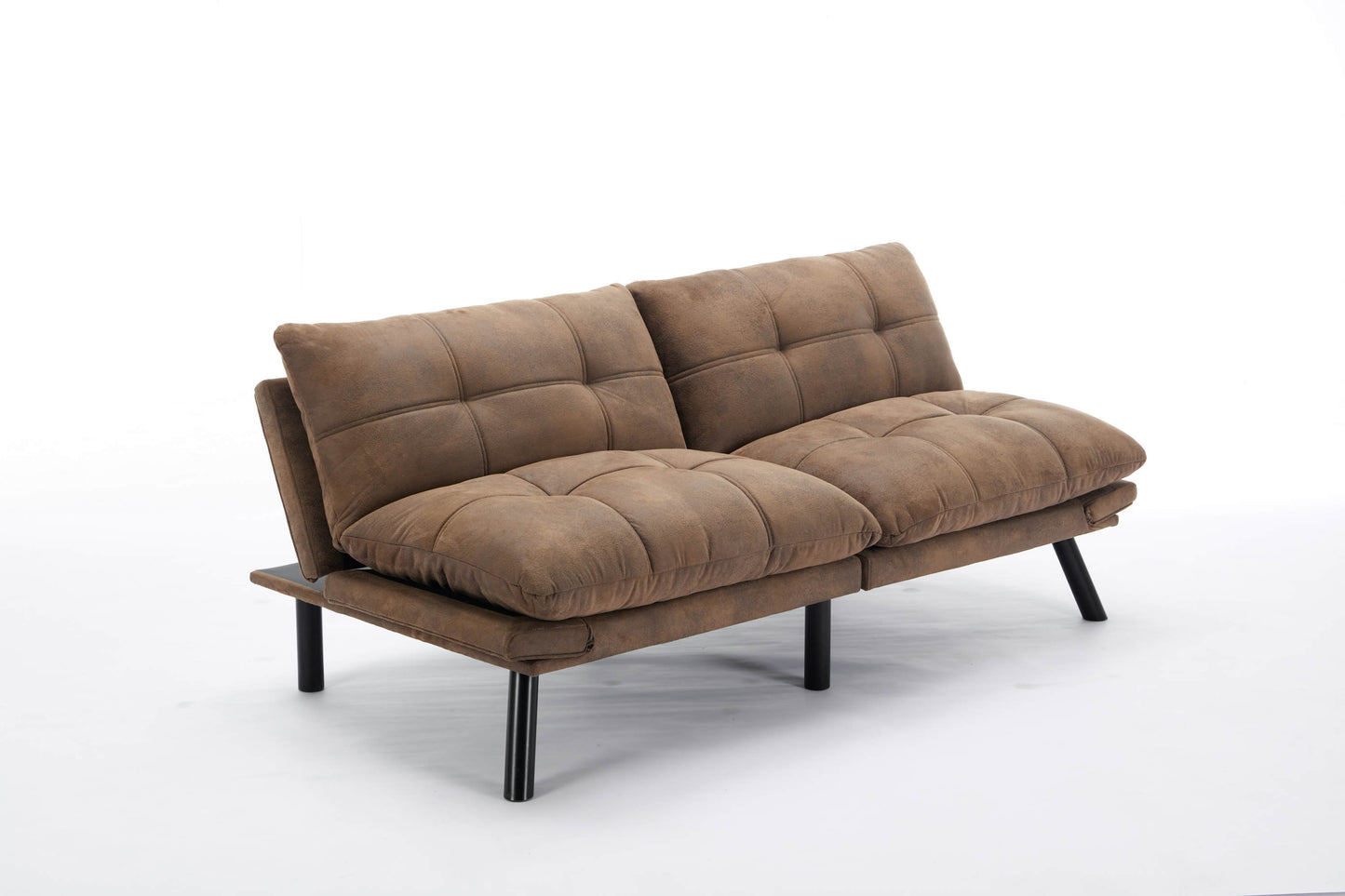 [SantaChoice] Leatehr Feeling Brown Convertible Folding Modern sofa Bed