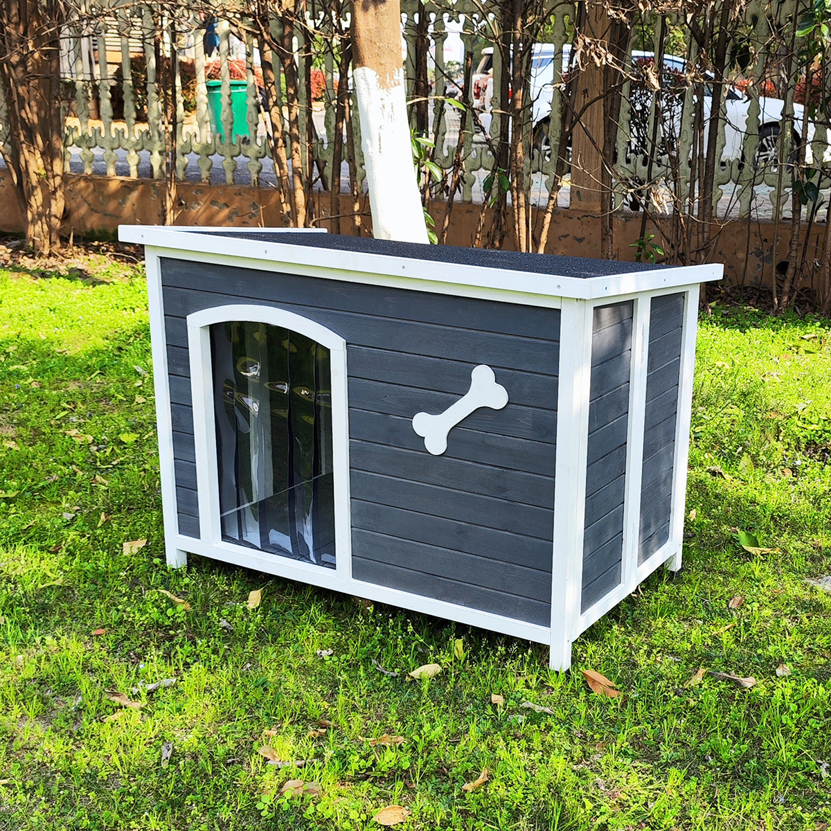 Large Wooden Dog House, Outdoor Waterproof Dog Cage, Windproof and Warm Dog Kennel Easy to Assemble