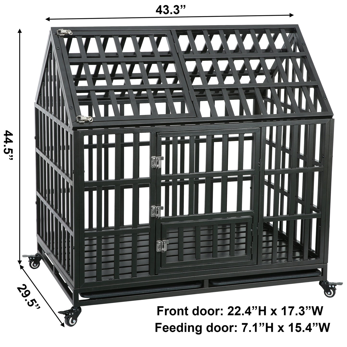 Heavy Duty Dog Cage  pet Crate with Roof