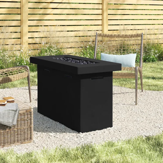 25" H x 42" W Fiber Reinforced Concrete Propane Outdoor Fire Pit Table