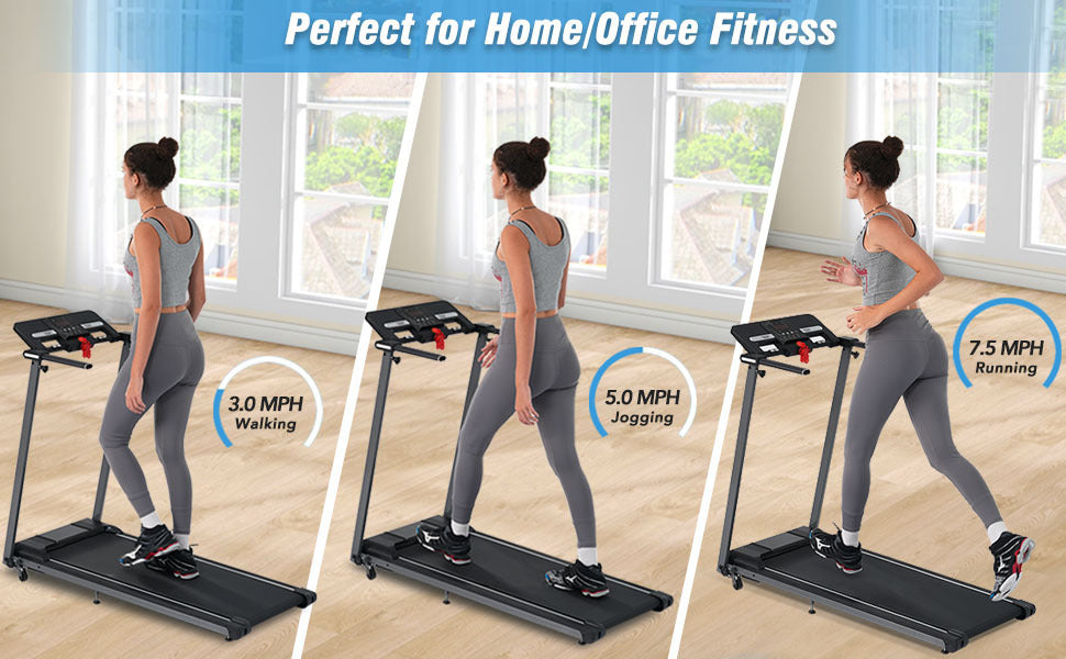 NEW Folding Treadmills Walking Pad Treadmill for Home Office -2.5HP Walking Treadmill With Incline 0.5-7.5MPH 265LBS Capacity Treadmill for Walking Running