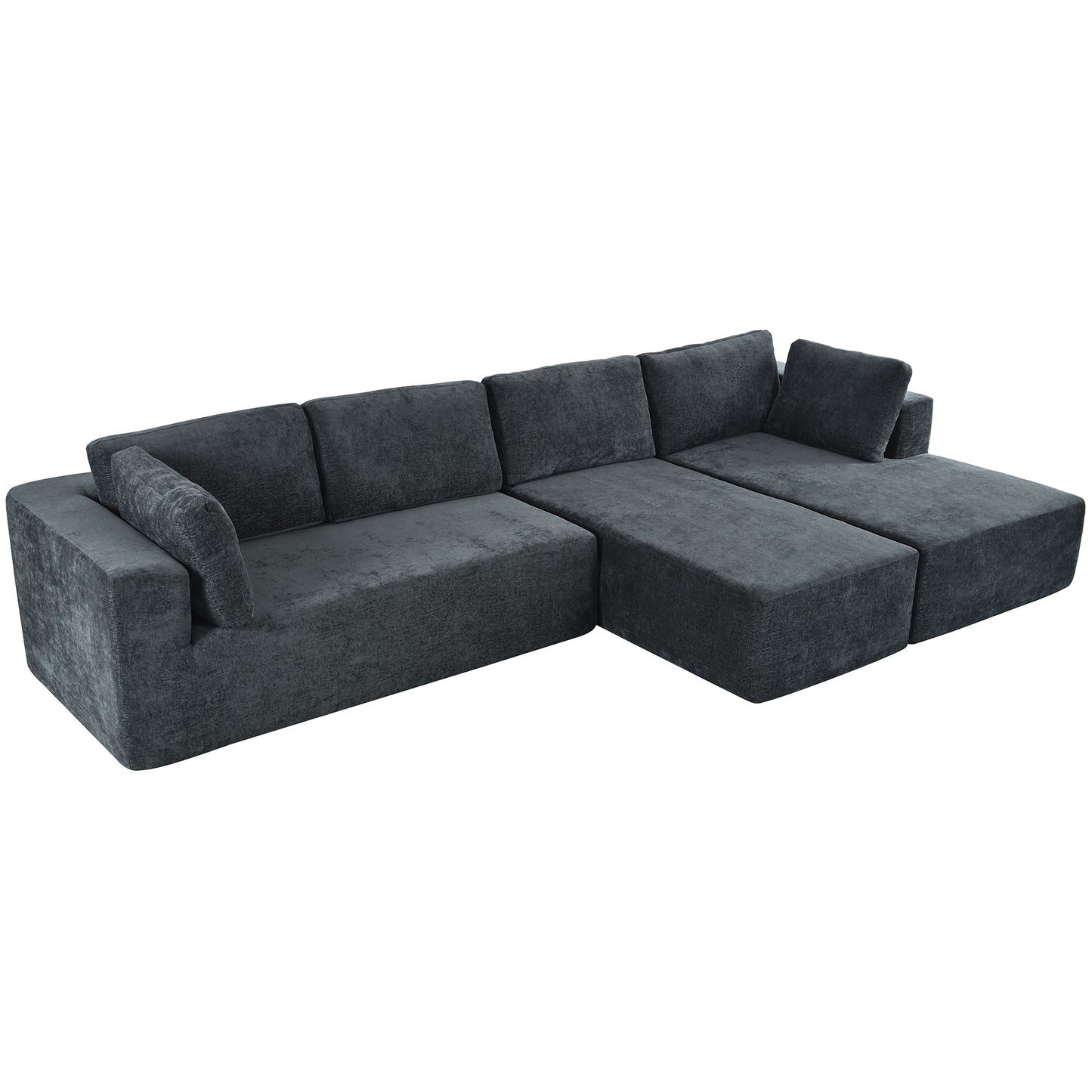 U_Style Modern Large Modular Sectional Sofa for Living Room, Bedroom, Salon, 3 Piece Free Combination