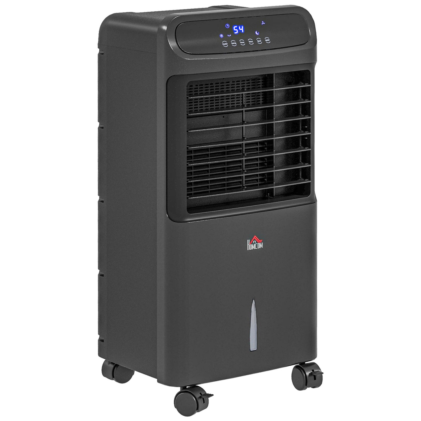 HOMCOM 32' Evaporative Air Cooler with 3.2 Gal Water Tank, 60° Oscillating, 3-In-1 Ice Cooling Fan, Portable Swamp Cooler with Humidifier for Home Office, 3 Modes, 3 Speeds, 12H Timer, Remote, Black