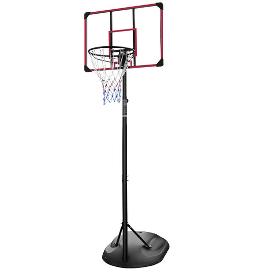 Portable Basketball Hoop System Stand Height Adjustable 7.5ft - 9.2ft with 32 Inch Backboard and Wheels for Youth Adults Indoor Outdoor Basketball Goal