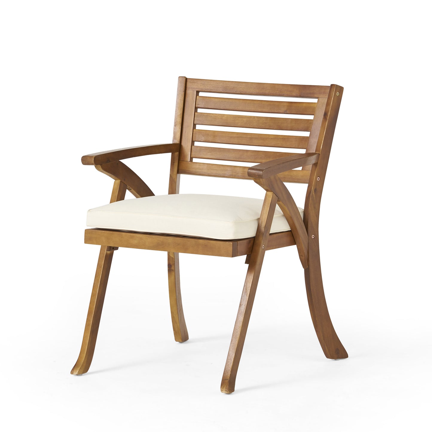 Outdoor Hermosa KD Wood Dining Chair With Cushons (Set of 2)