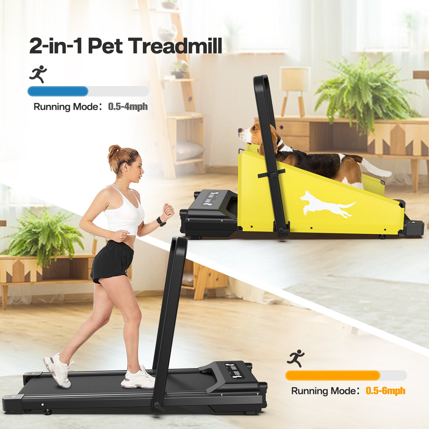 Dog Treadmill Small Dogs - Dog Treadmill for Medium Dogs - Dog Pacer Treadmill for Healthy & Fit Pets - Dog Treadmill Run Walk