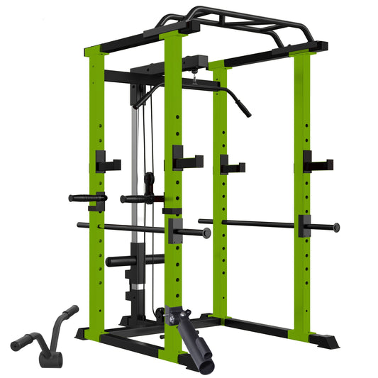 Multi-functional Power Cage,Home Adjustable Pullup Squat Rack 1000Lbs Capacity Comprehensive Fitness Barbell Rack