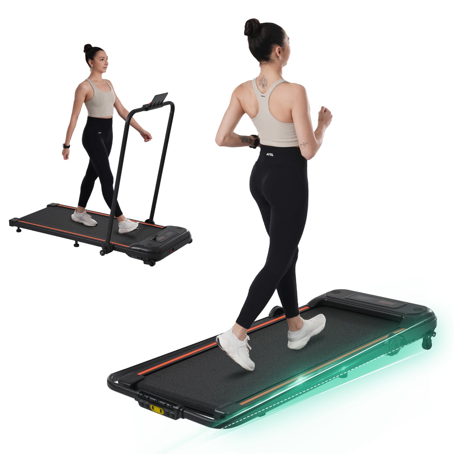 NEW Folding Walking Pad Under Desk Treadmill for Home Office -2.5HP Walking Treadmill With Incline 0.5-7.5MPH 265LBS Capacity Treadmill for Walking Running - Two Ways to Adjust Speed