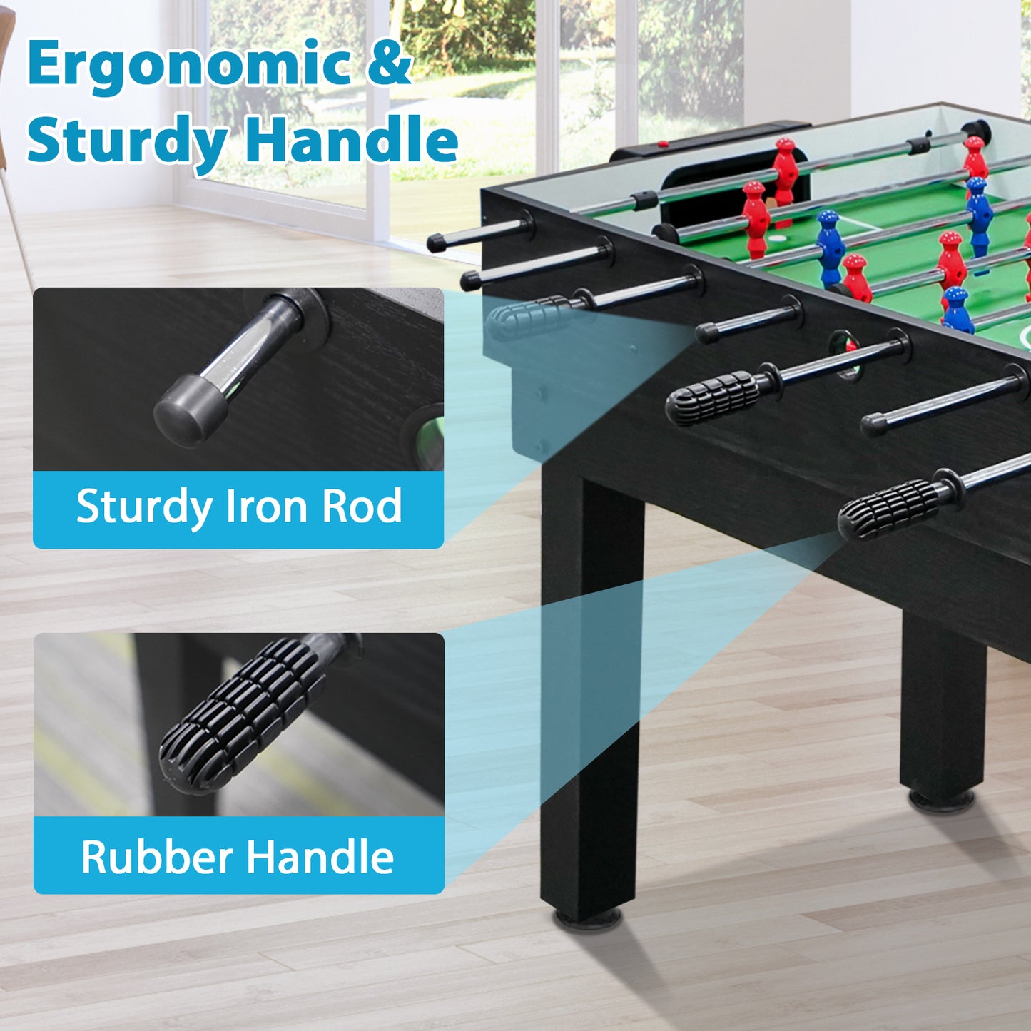 2x4ft 10-in-1 Combo Game Table Set w/ Hockey, Foosball, Pool, Shuffleboard, Ping Pong