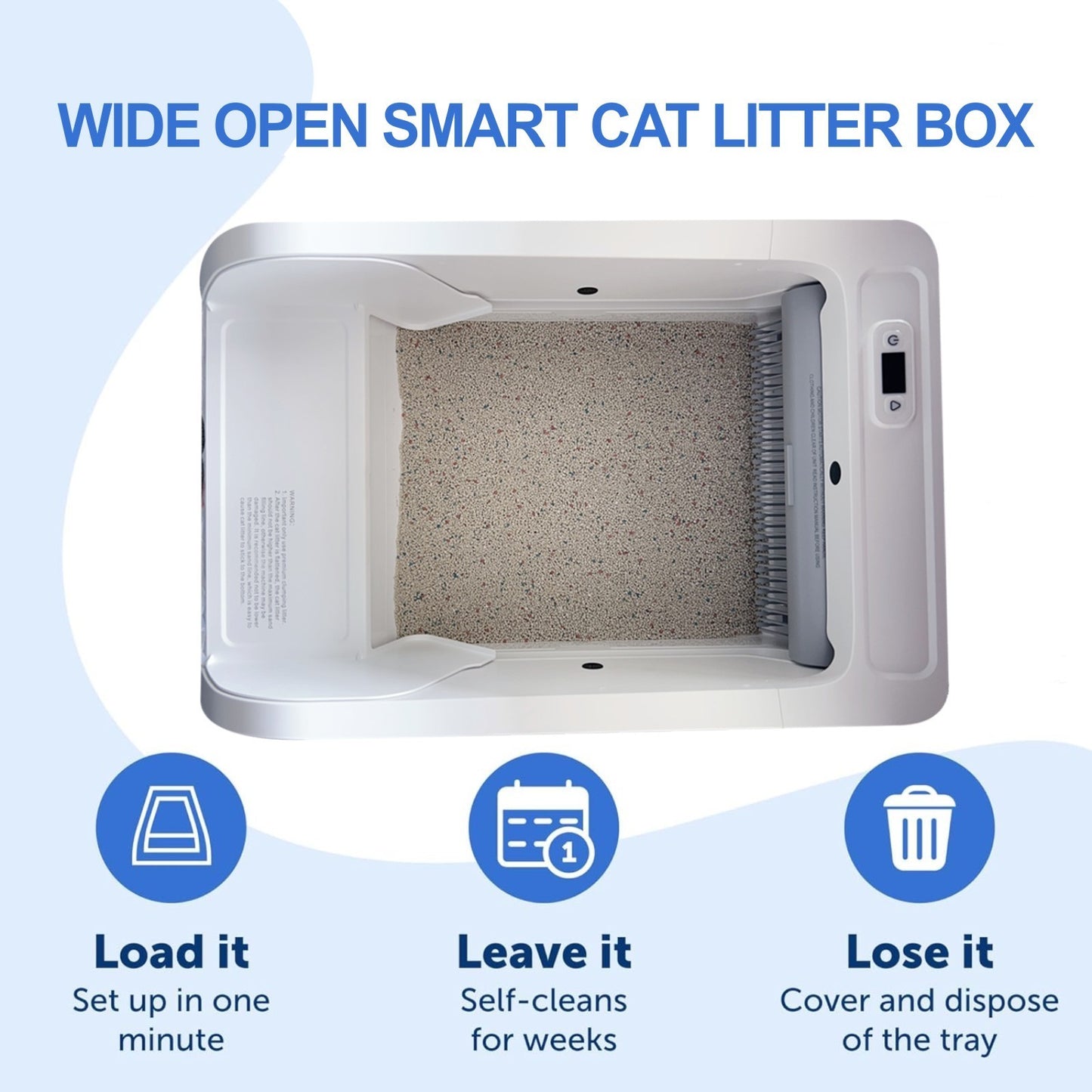 Smart Cat Litter Box Cat Litter Box Wide Opening