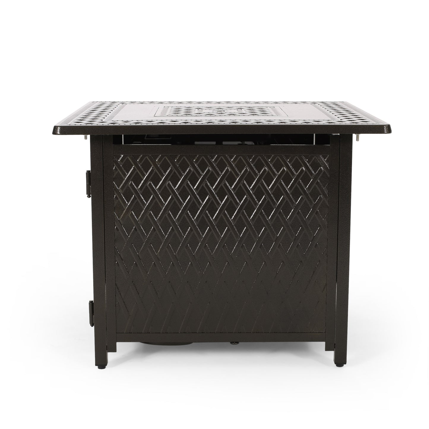 32" Outdoor Square Aluminum Propane Fire Pit - 37,000 BTU