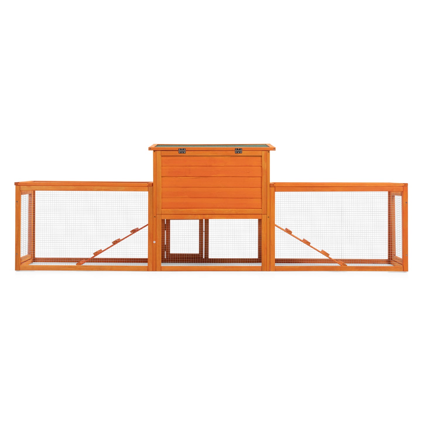 Large three box rabbit cage,for Indoor and Outdoor Use, orange