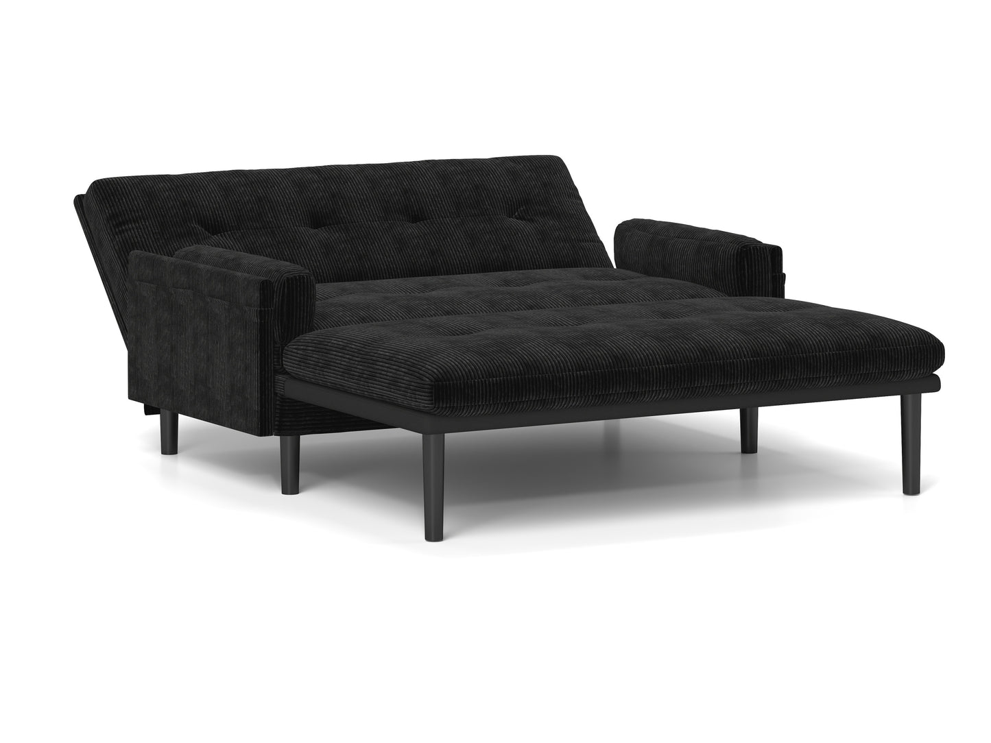 [SantaChoice] Black 2 seater sofa sleeper with recline fuction