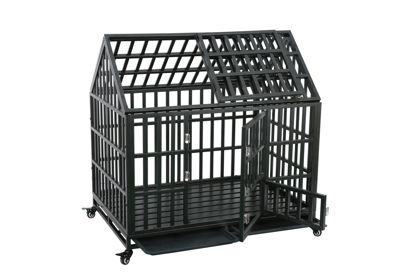 Heavy Duty Dog Cage  pet Crate with Roof