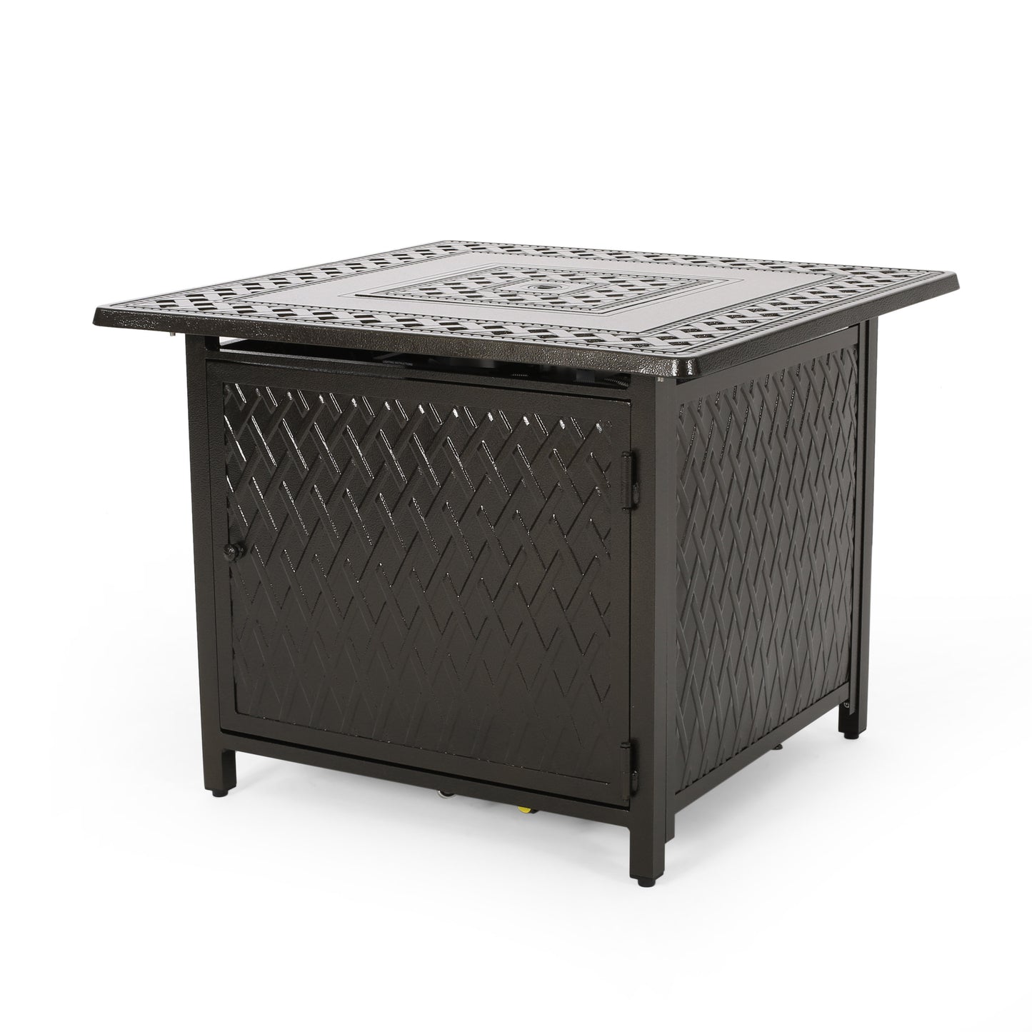 32" Outdoor Square Aluminum Propane Fire Pit - 37,000 BTU