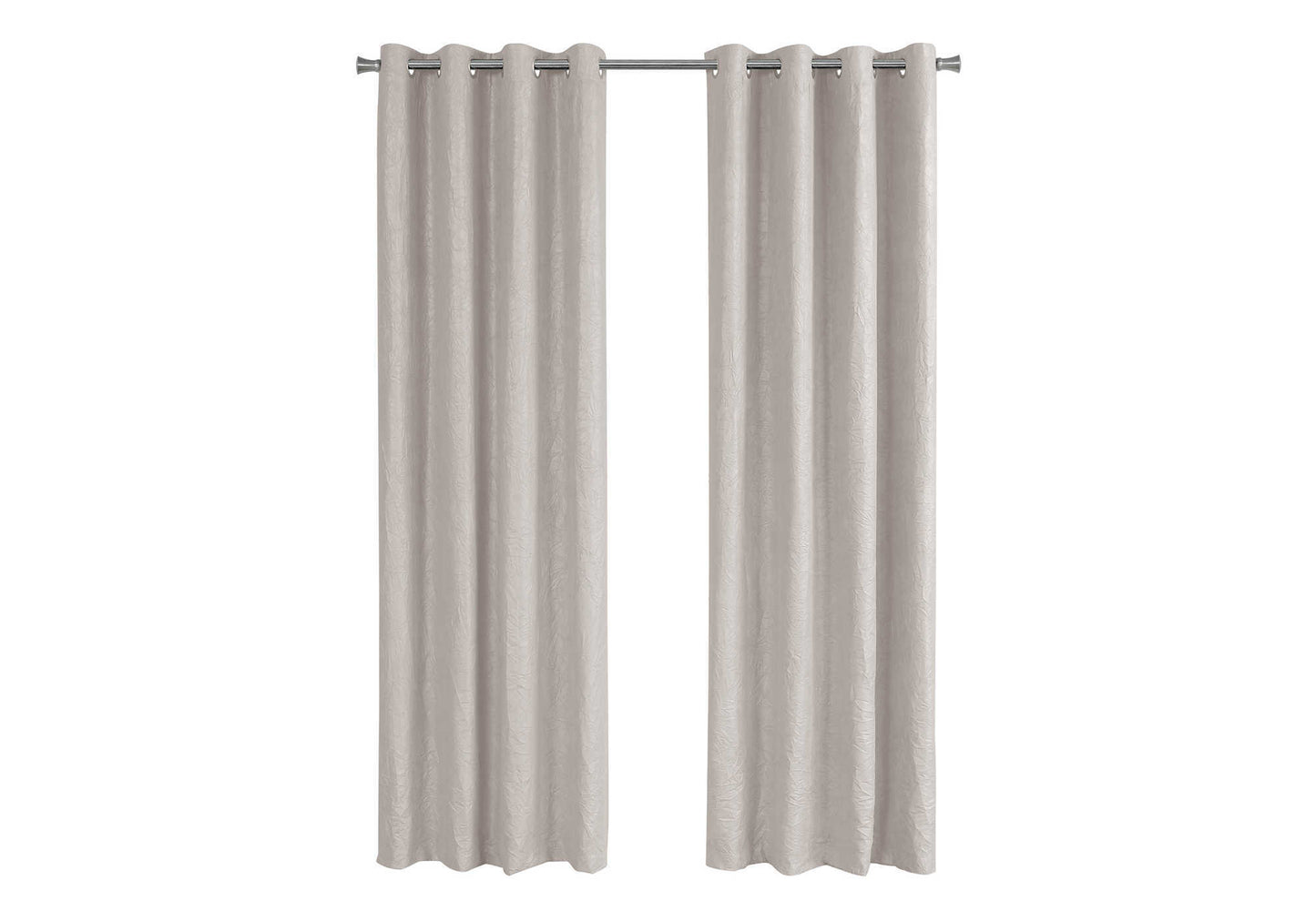 Curtain Panel, 2pcs Set, 54'w X 95'l, Room Darkening, Grommet, Living Room, Bedroom, Kitchen, Beige Micro Suede, Contemporary, Modern