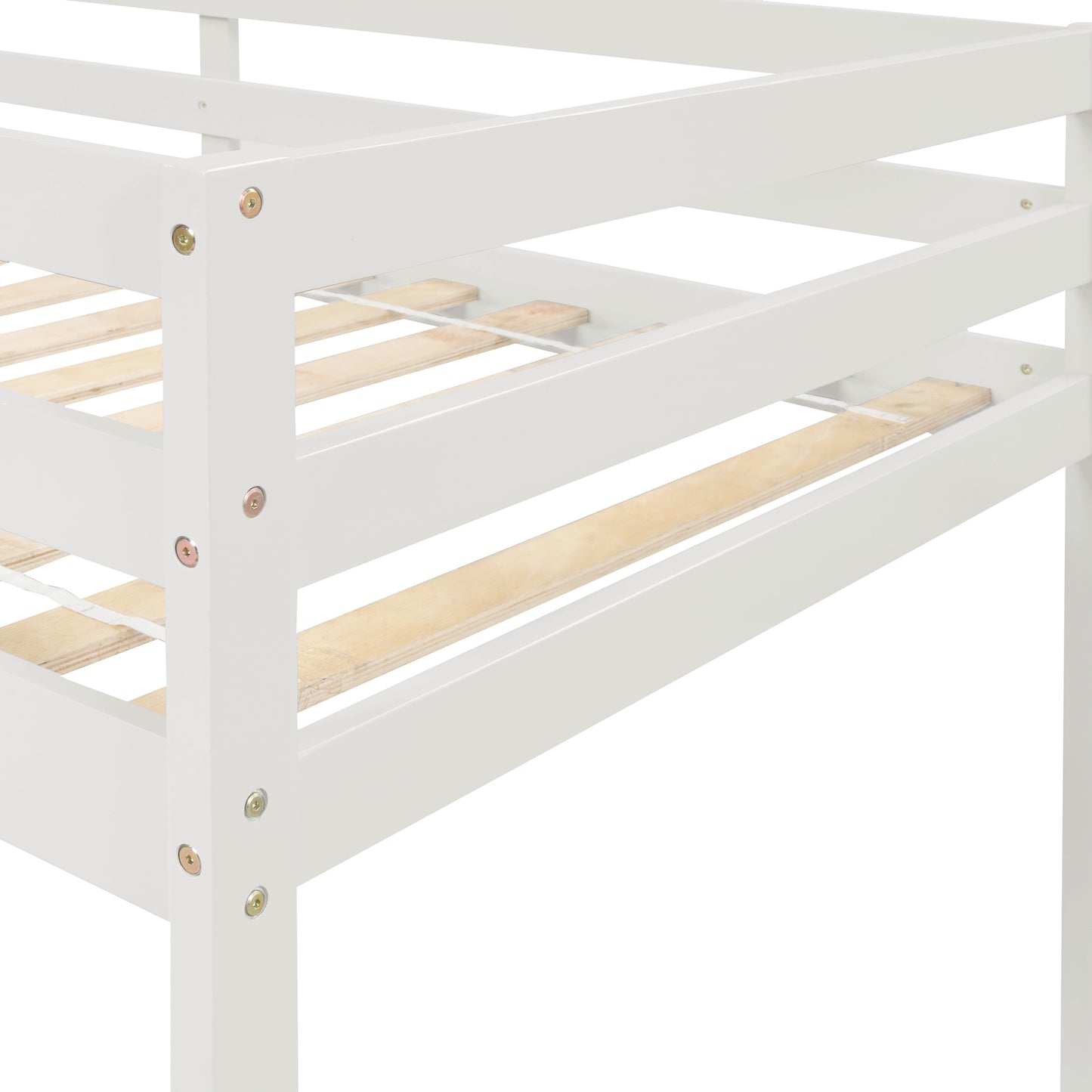 Loft bed with staircase , White