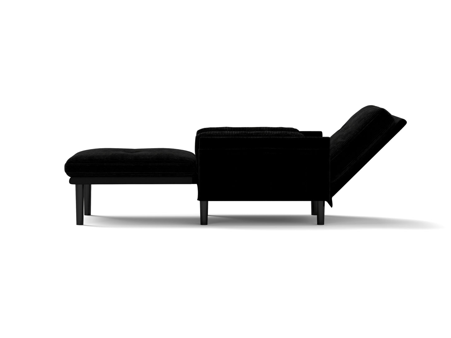 [SantaChoice] Black Multi-Functional Adjustable Sofa, Convertible Lounge Chair and Guest Bed