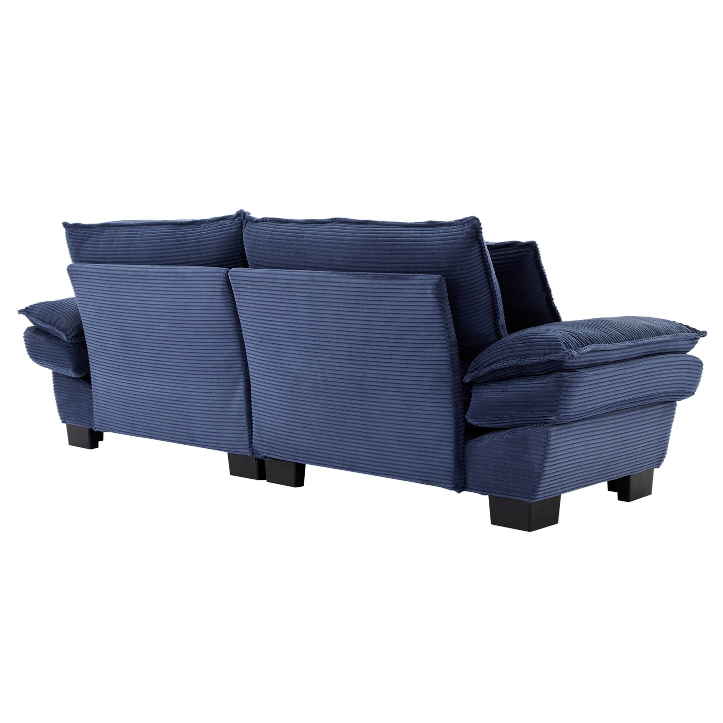 Corduroy Sofa Sleeper Couch Loveseat Sofa with Pillows Comfy Upholstered Deep Seat Sofa for Bedroom,Living Room,Apartment,Office,Dorm-Blue Corduroy