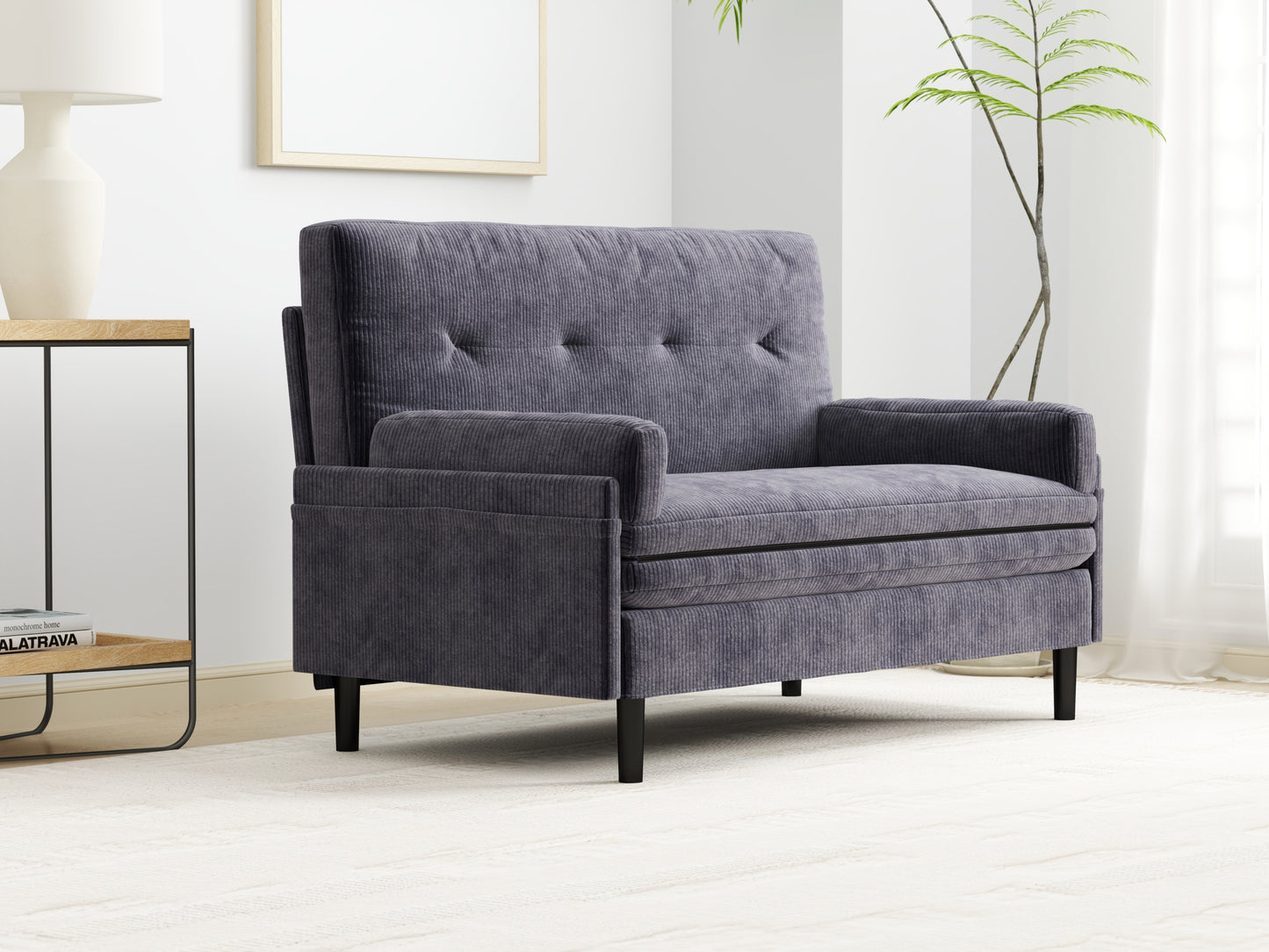 [SantaChoice] Grey 2 seater sofa sleeper with recline fuction