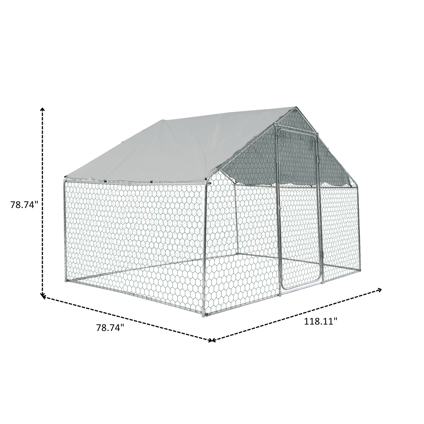 XPT033 Outdoor chicken coop metal big space 10*6*6FT