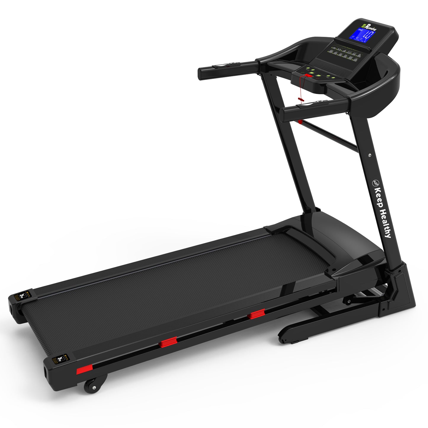 Treadmills for Home, Electric Treadmill with  Automatic Incline, Foldable 3.5HP Workout Running Machine Walking, Double Running Board Shock Absorption Pulse Sensor Bluetooth Speaker APP FITSHOW.