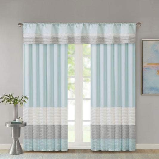 Polyoni Pintuck Curtain Panel(Only 1 Pc Panel)