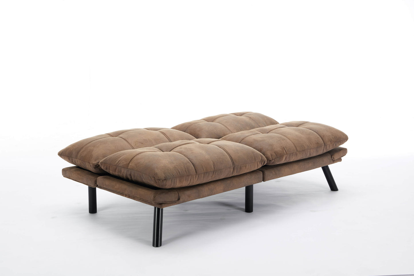 [SantaChoice] Leatehr Feeling Brown Convertible Folding Modern sofa Bed