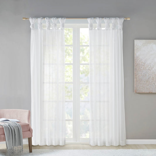 Twist Tab Voile Sheer Window Pair