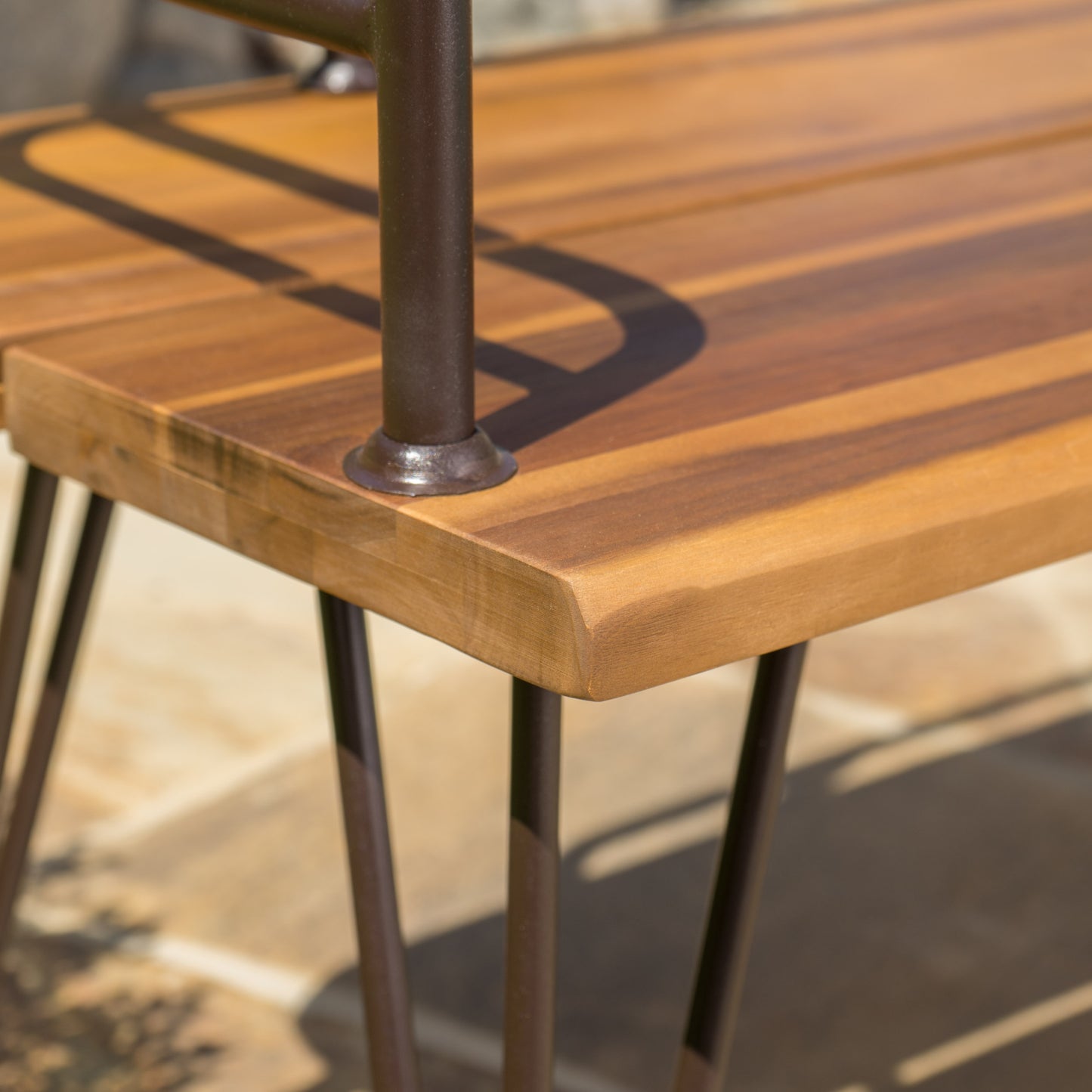 ZION INDUSTRIAL WOOD AND METAL BENCH