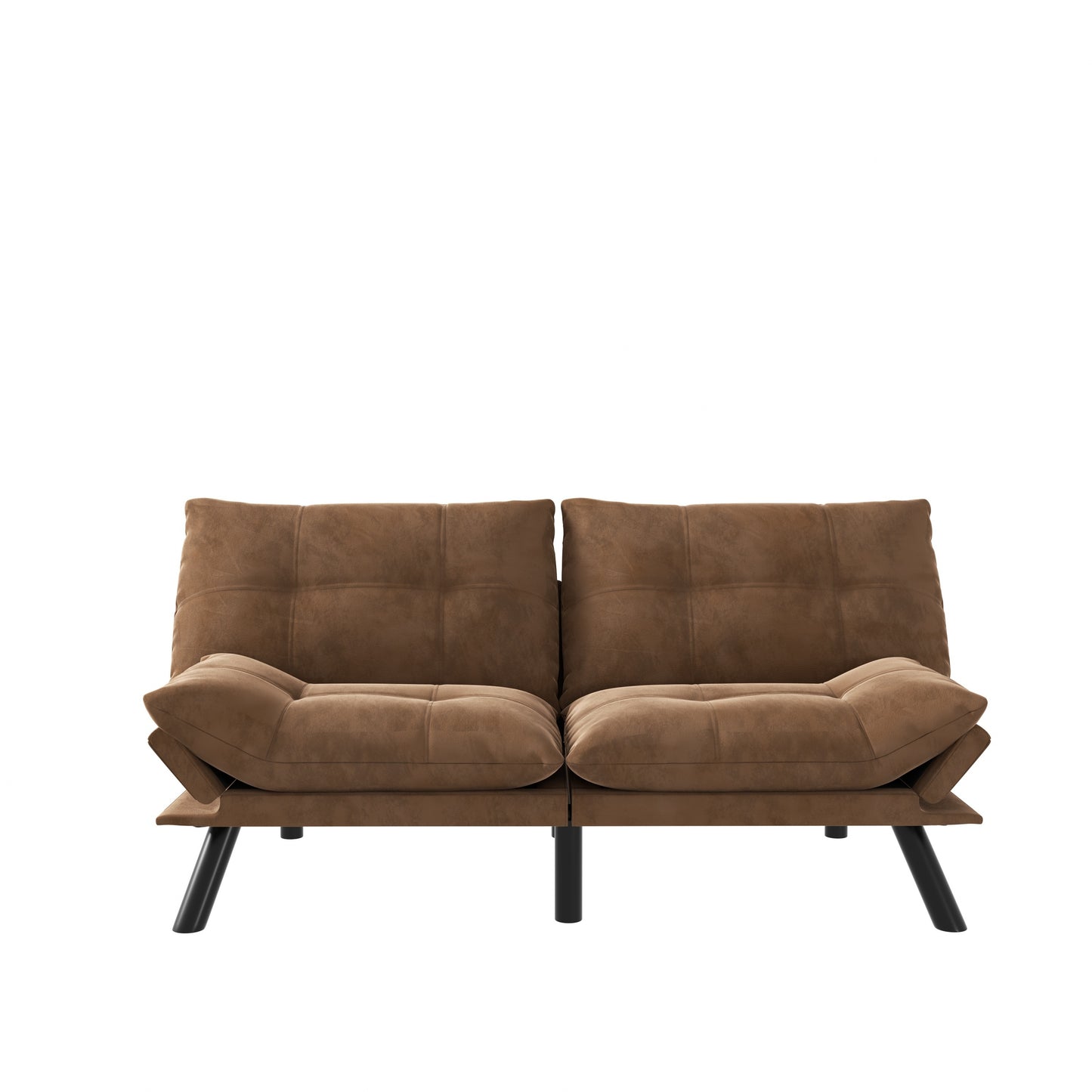 [SantaChoice] Leatehr Feeling Brown Convertible Folding Modern sofa Bed