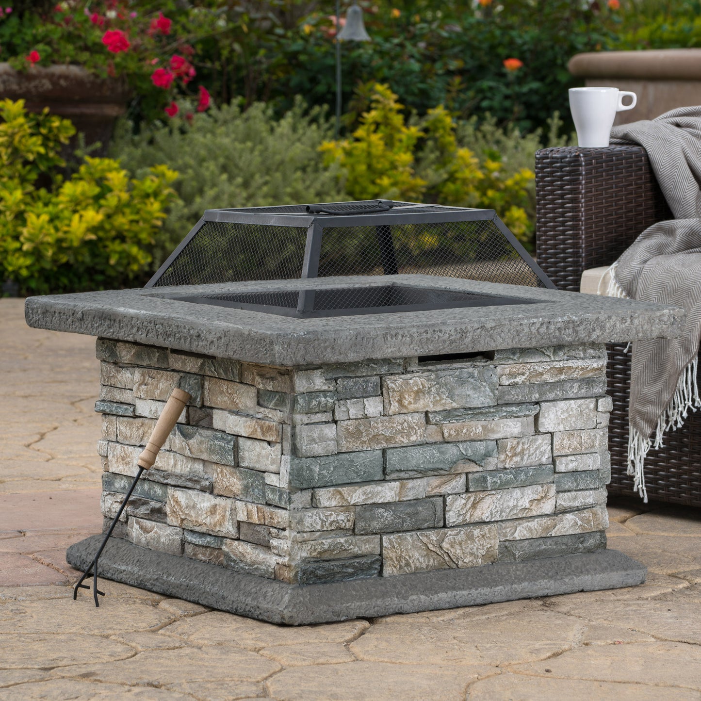 28" SQUARE MGO FIRE PIT