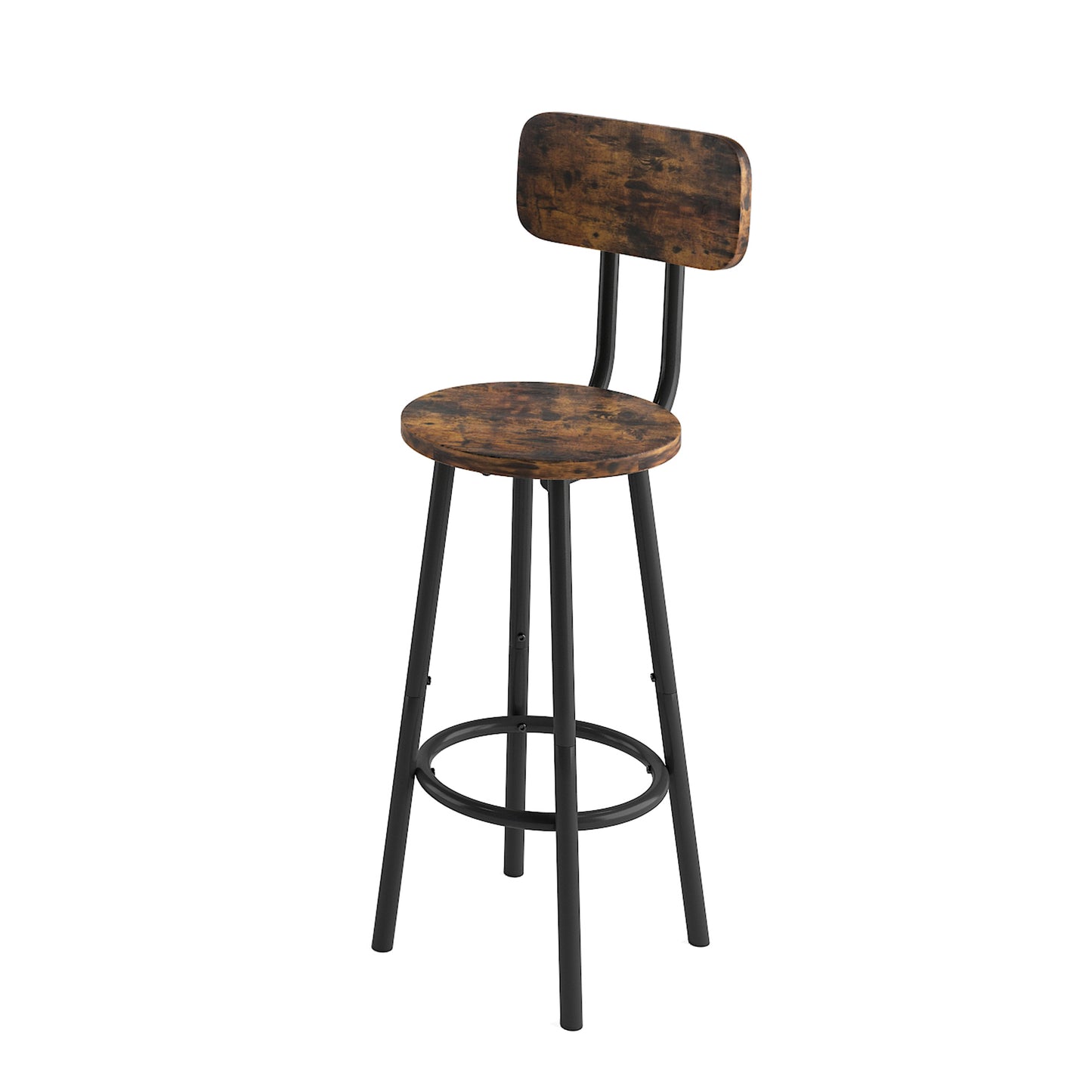 [SantaChoice] Bar table, equipped with 2 bar stools , with backrest and partition (Rustic Brown)