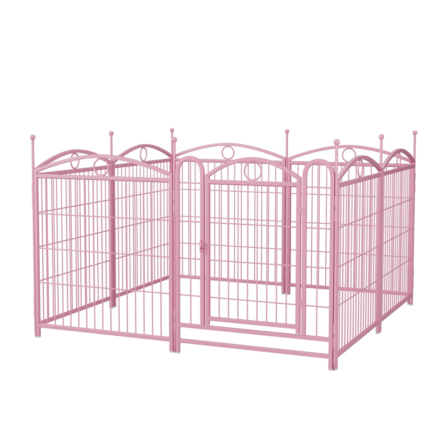 Dog Playpen Indoor 32 inch 8 Panels Metal Dog Pen Pet Dog Fence Outdoor Exercise Pen with Doors, Heavy Duty Dog Fence Puppy Pen for Large Medium Small Dogs Indoor Outdoor Foldable Pet Exercise Pen