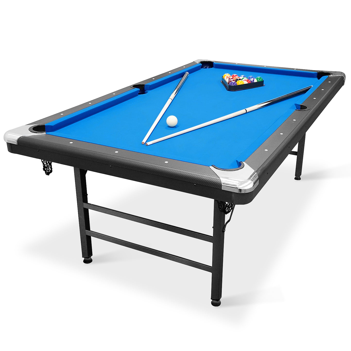 Billiards Table,Portable Pool Table, Includes Full Set of Balls, 2 Cue Sticks, Chalk, and Felt Brush,Folding Pool Table,Simple Assembly Needed,Family Movement