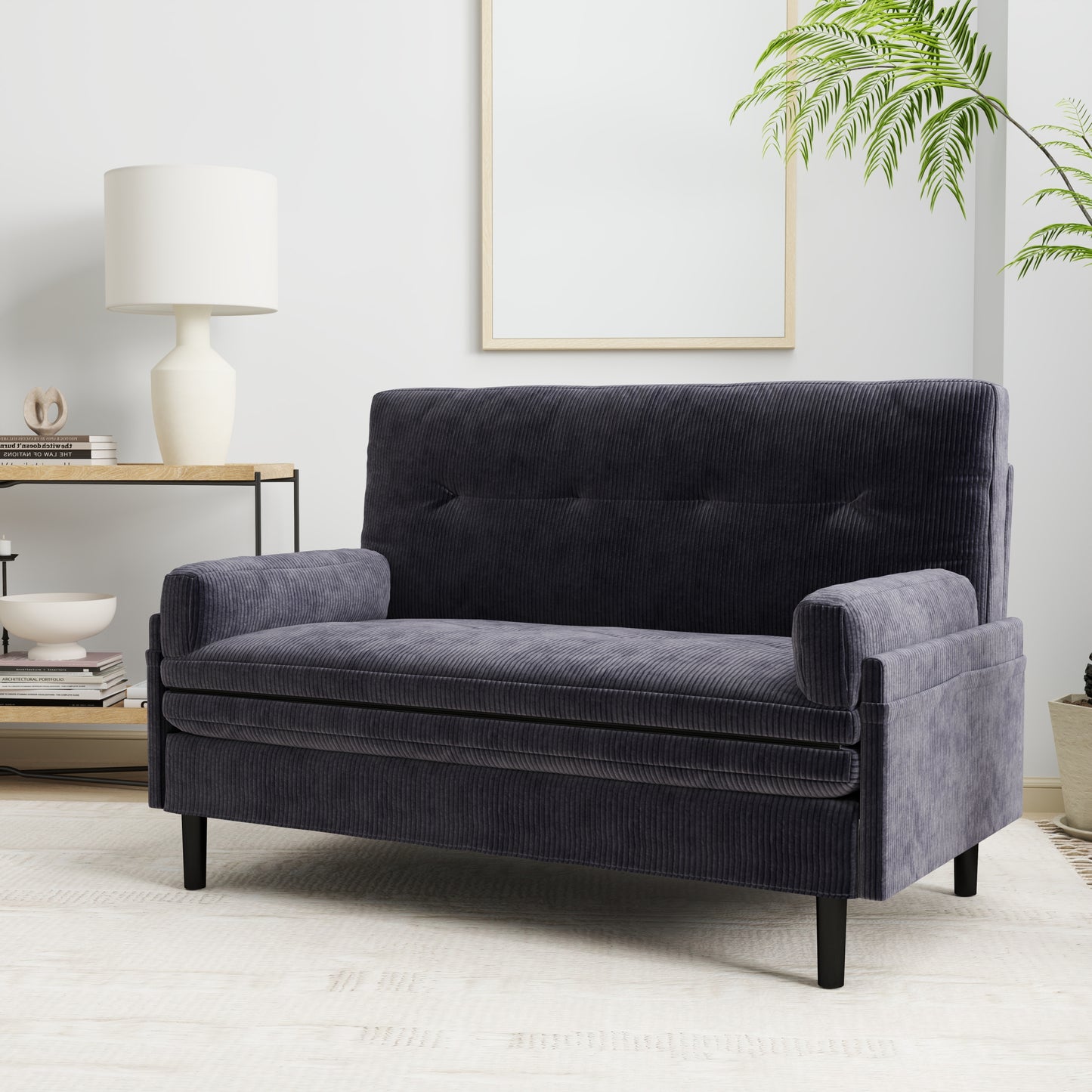 [SantaChoice] Grey 2 seater sofa sleeper with recline fuction