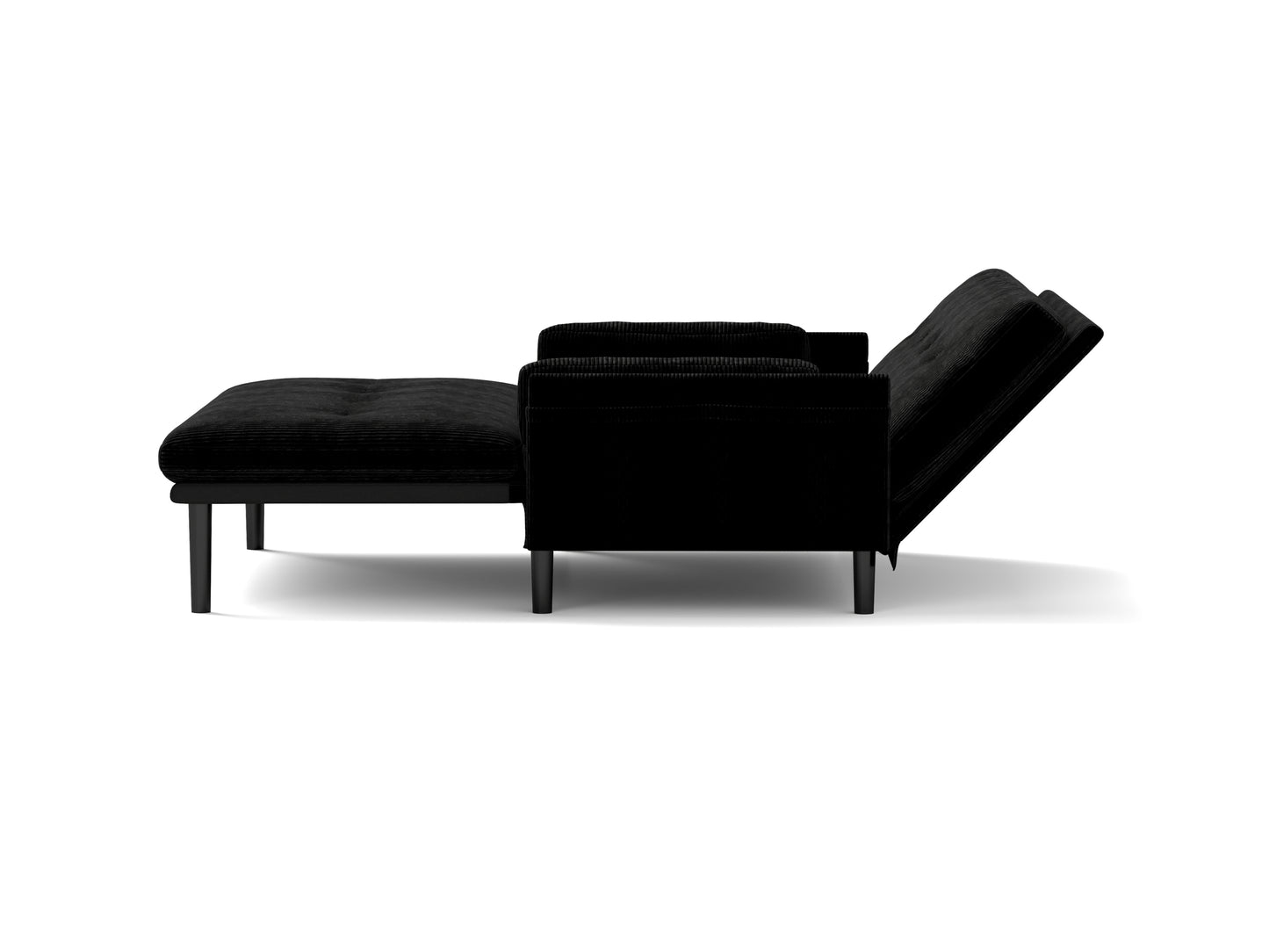 [SantaChoice] Black 2 seater sofa sleeper with recline fuction