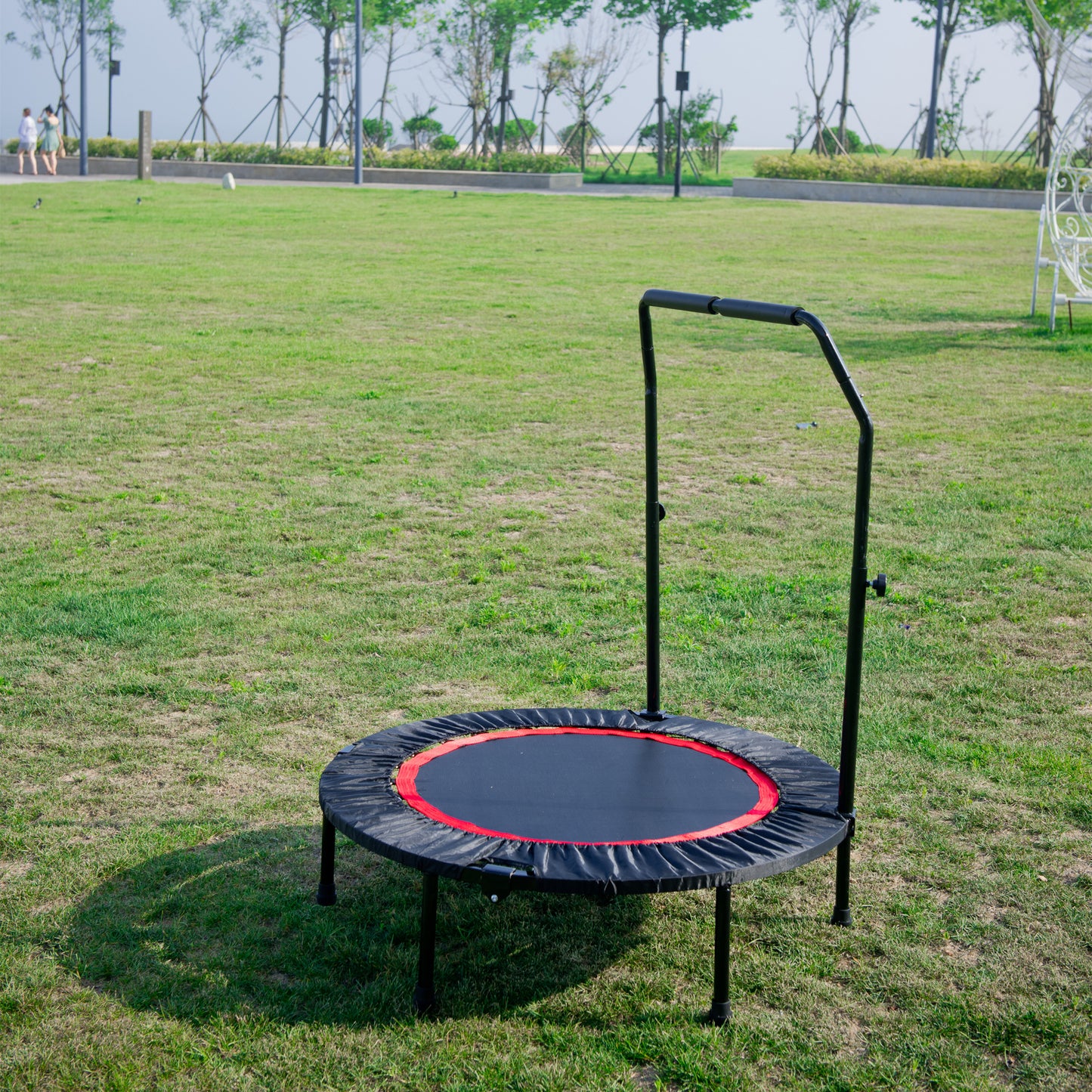 40 Inch Mini Exercise Trampoline for Adults or Kids  Indoor Fitness Rebounder Trampoline with Safety Pad  Max. Load 300LBS