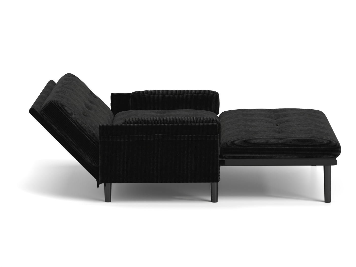 [SantaChoice] Black 2 seater sofa sleeper with recline fuction