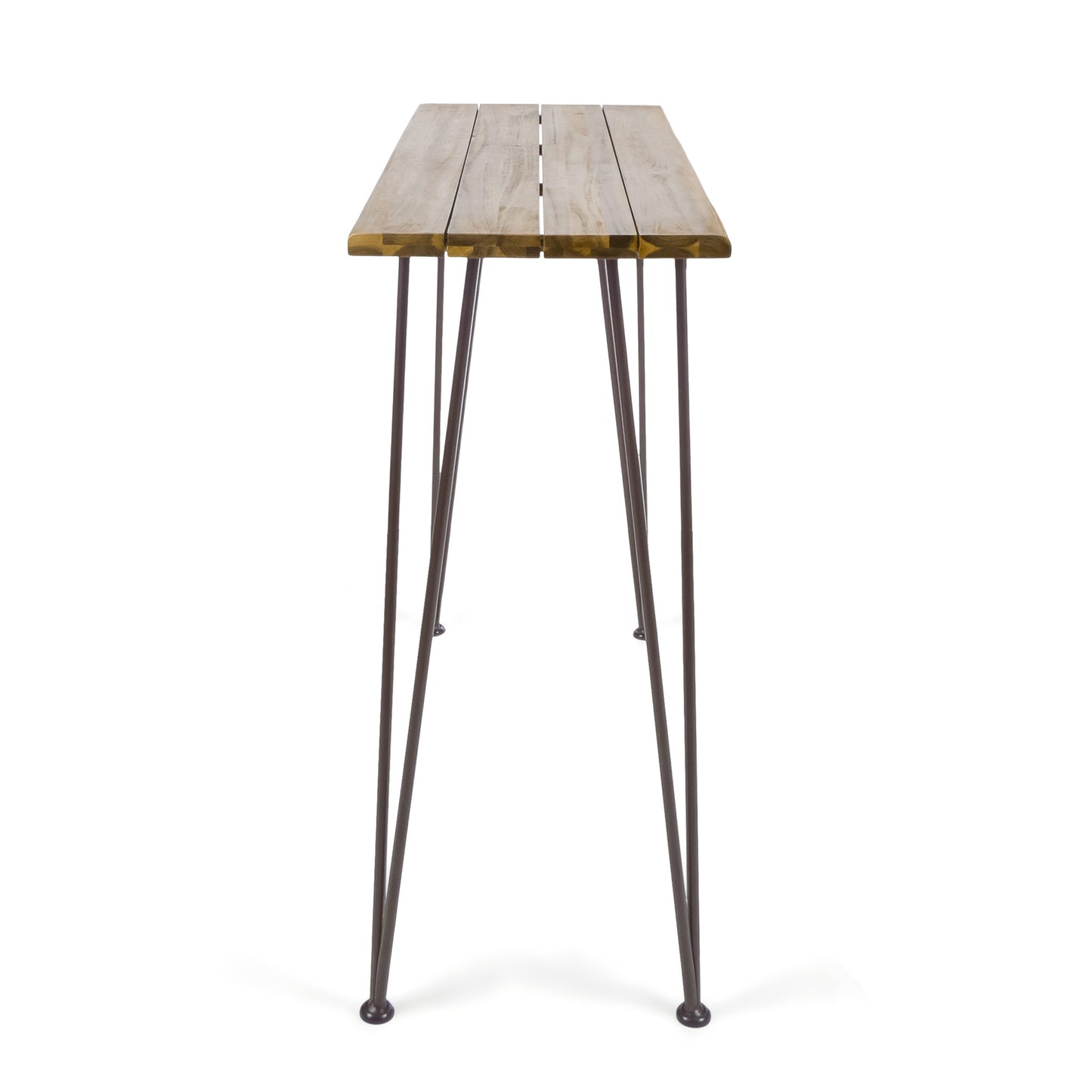 DENALI INDUSTRIAL WOOD AND METAL BAR TABLE