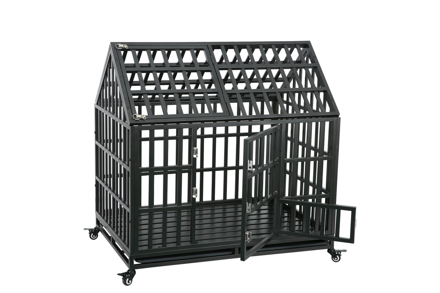 Heavy Duty Dog Cage  pet Crate with Roof