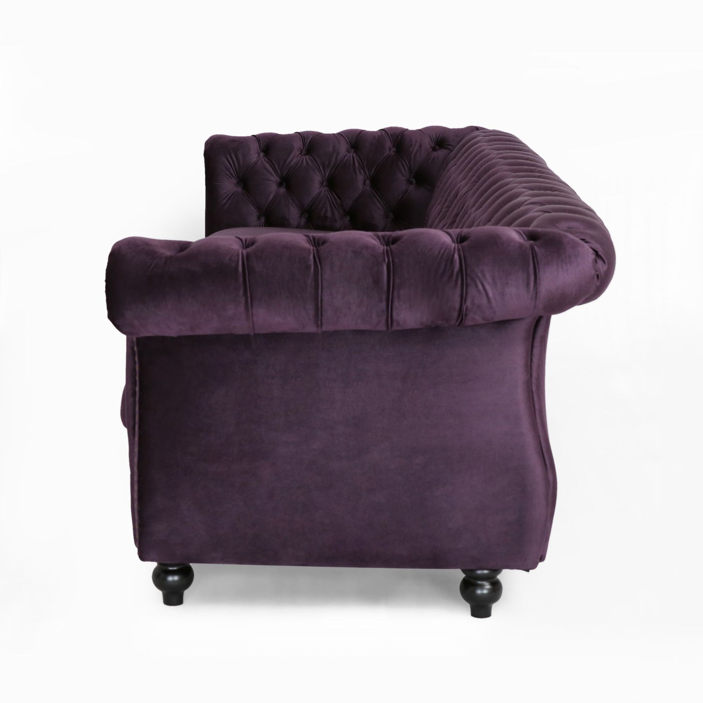 [SantaChoice] Luxurious 3-Seater Purple Velvet Sofa, Featuring a Classic Design with Modern Elegance, Perfect for Adding Sophistication and Style to Any Living Room, Plush Comfort and Durable Craftsmanship