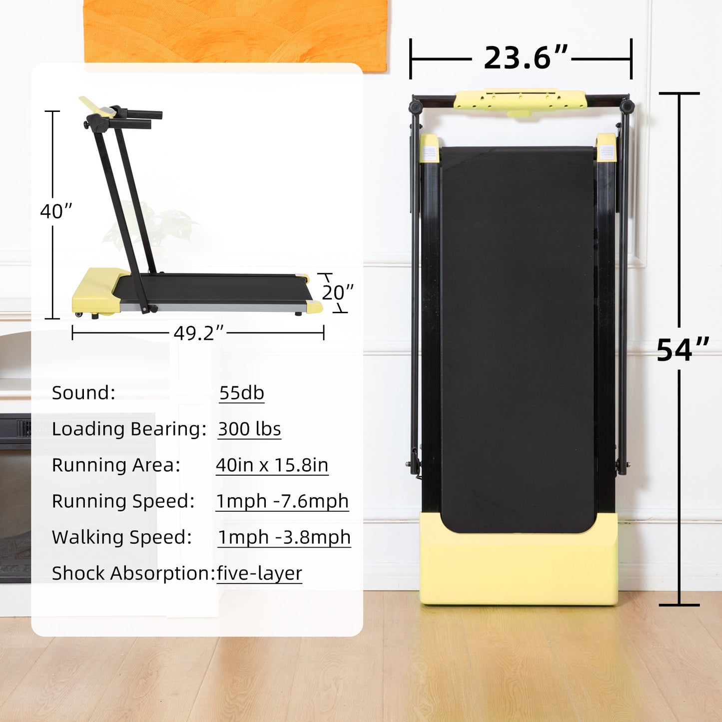 Treadmills for Home, Treadmill with LED for Walking & Running