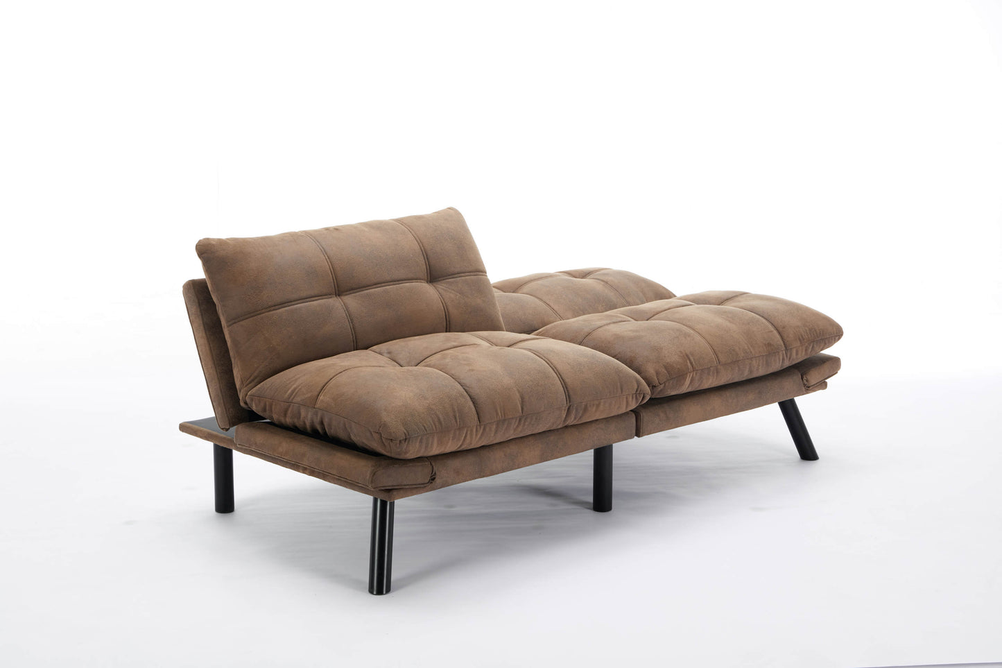 [SantaChoice] Leatehr Feeling Brown Convertible Folding Modern sofa Bed