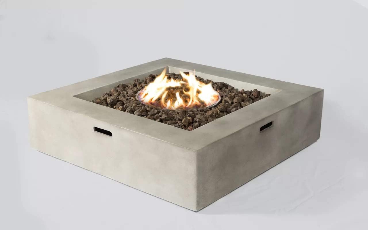 12" H Concrete Outdoor Fire Pit Table