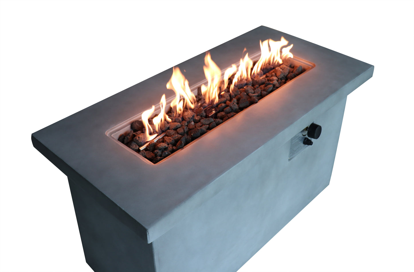 24'' H Concrete Propane/Natural Gas Outdoor Fire Pit Table